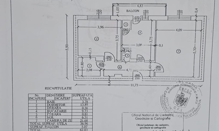Apartament 2 camere, mobilat, zona ultracentrala a Orasului Ploiesti.
